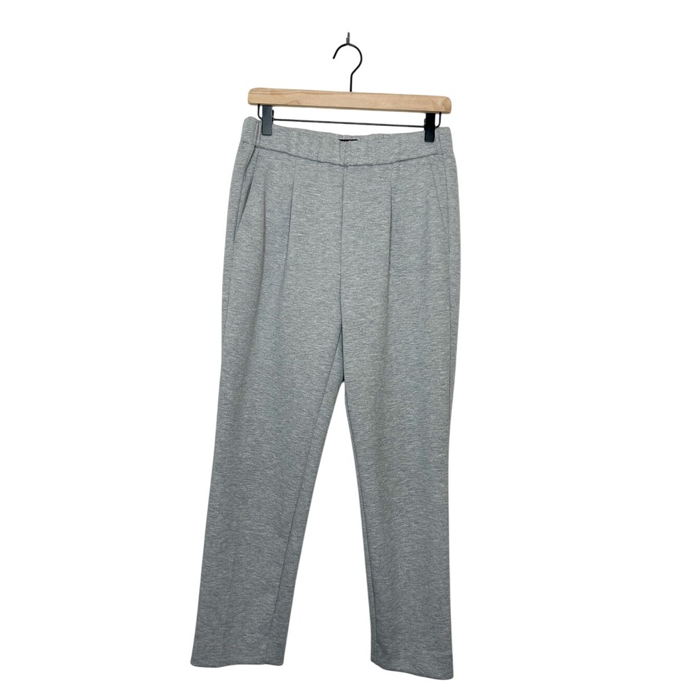Ann Taylor High Waist Pull On Business‎ Casual Knit Trouser Pants Grey Small S